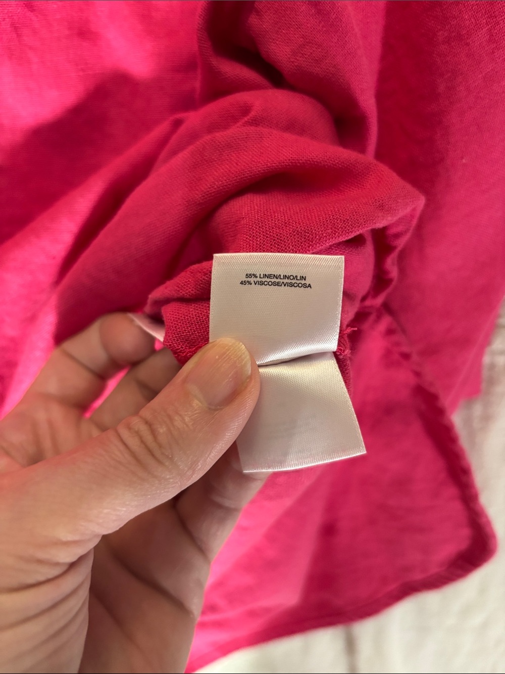 Anne Klein Fuchsia Hot Pink Linen Blend Quarter Zip Blouse Tunic Small Like New - Picture 4 of 9